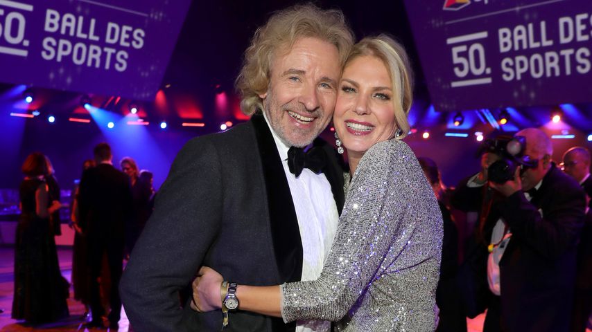 Thomas Gottschalk und Karina Mroß beim Ball des Sports 2020 in Wiesbaden