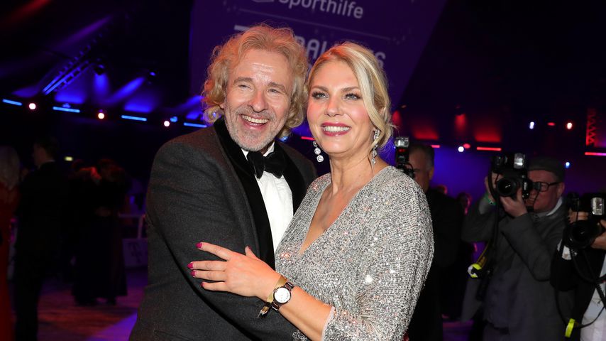 Thomas Gottschalk und Karina Mroß beim Ball des Sports 2020 in Wiesbaden