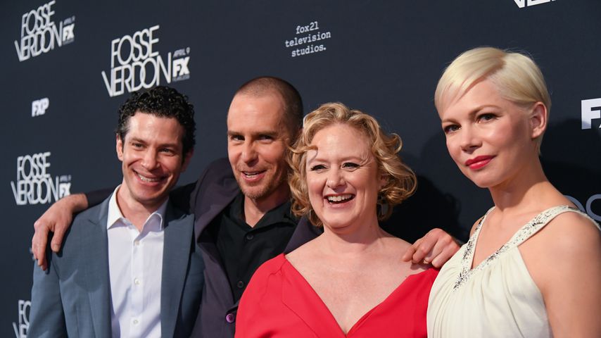 Thomas Kail (links), Michelle Williams (rechts) und ein Teil der "Fosse/Verdon"-Crew