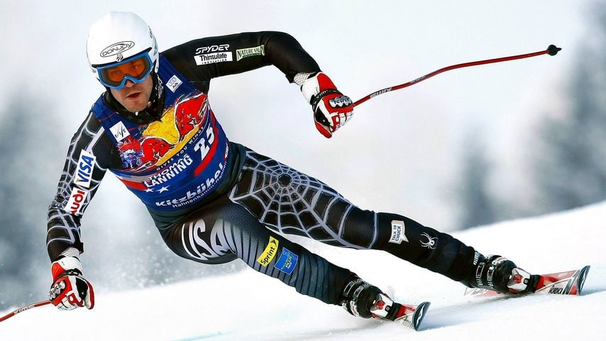 Thomas Lanning bei der Abfahrt im Weltcup auf der Streif in Kitzbühel 2008/2009