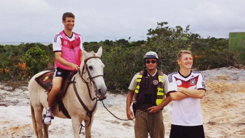 Thomas Müller und Bastian Schweinsteiger in Brasilien