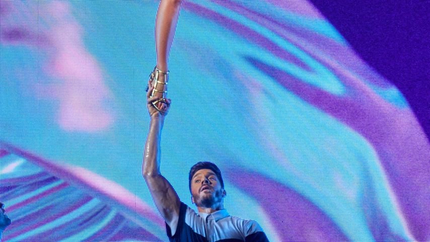 Thomas Seitel und Helene Fischer bei einem Konzert in Wien