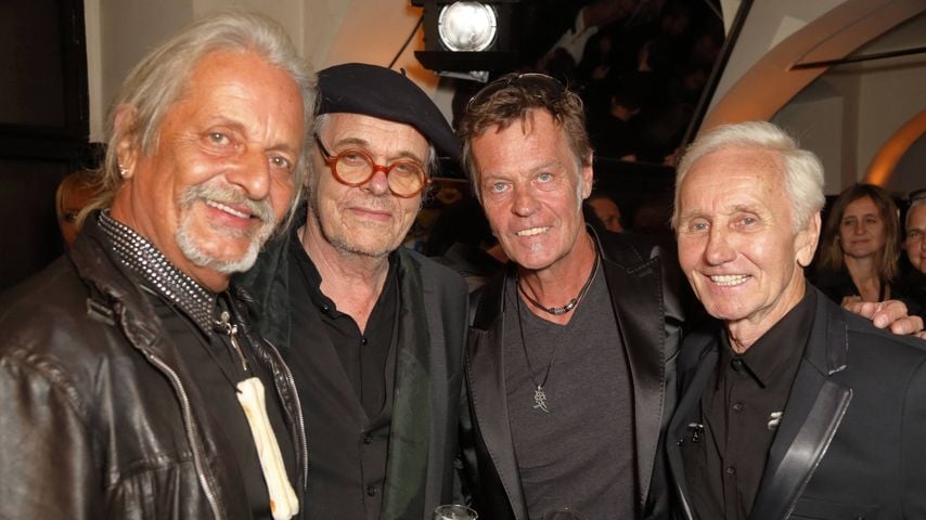 Thomas Spitzer, Nino Holm, Kurt Keinrath und Klaus Eberhartinger bei der EAV-Albumpräsentation "Alles ist erlaubt" in Wien, 29.09.2018