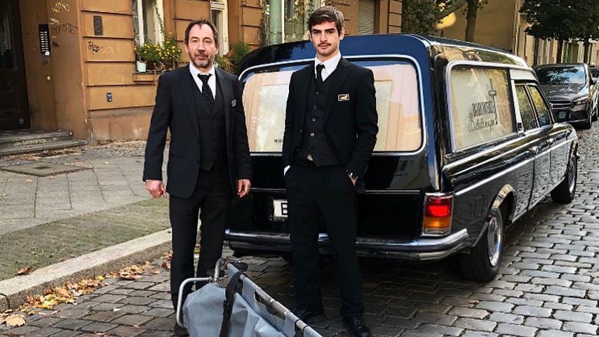 Thorsten Merten und Aaron Hilmer am Set von "Das letzte Wort"
