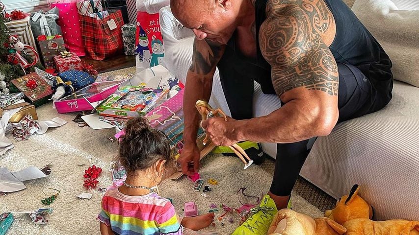 Tiana Gia Johnson und Dwayne Johnson im Dezember 2020