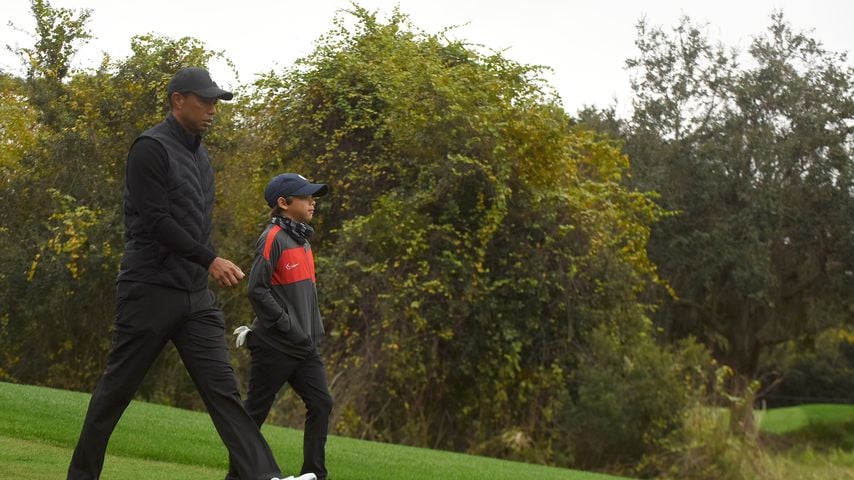 Tiger und Charlie Woods im Dezember 2020