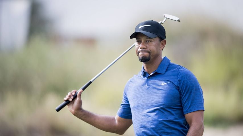 Tiger Woods am ersten Tag der Dubai Desert Classic 2017