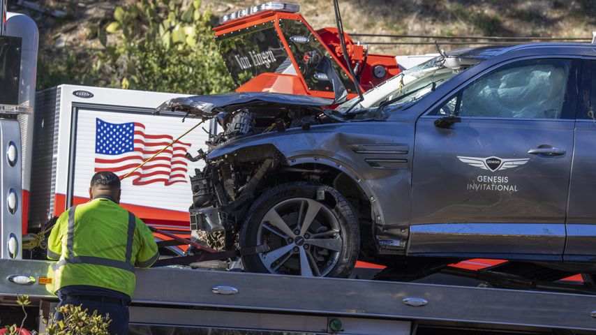 Tiger Woods' Auto nach dem schweren Unfall