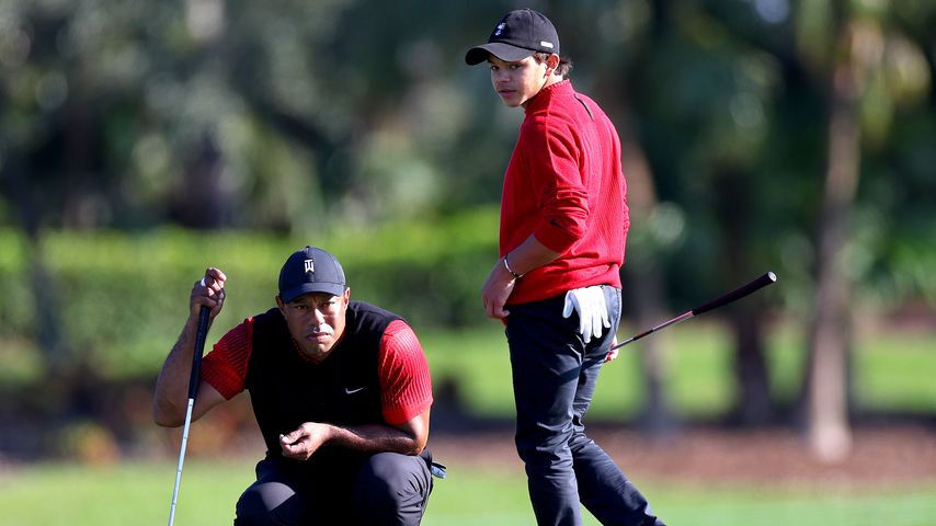 Tiger Woods mit seinem Sohn Charlie Woods bei der PNC Championship