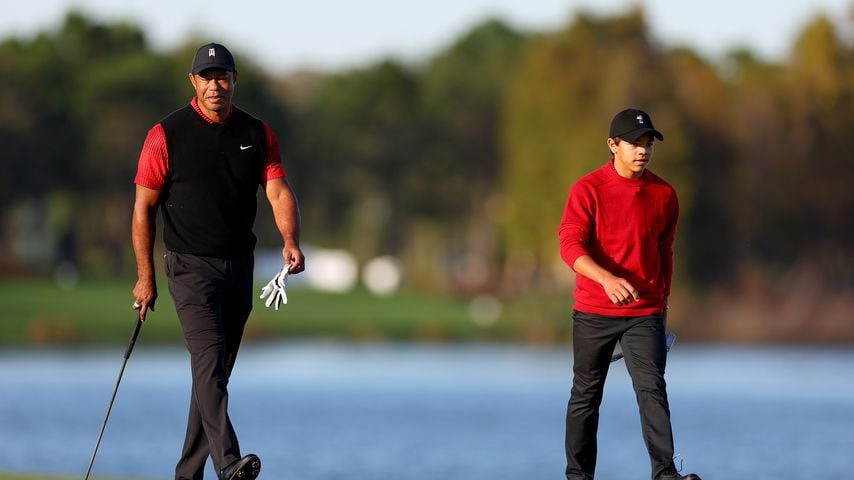 Tiger Woods und Sohn Charlie bestreiten verletzt ein Turnier