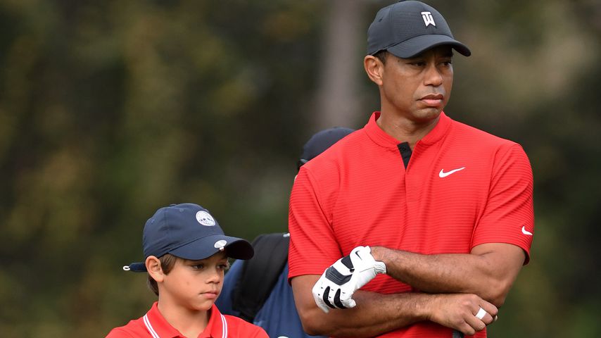 Tiger Woods mit seinem Sohn Charlie