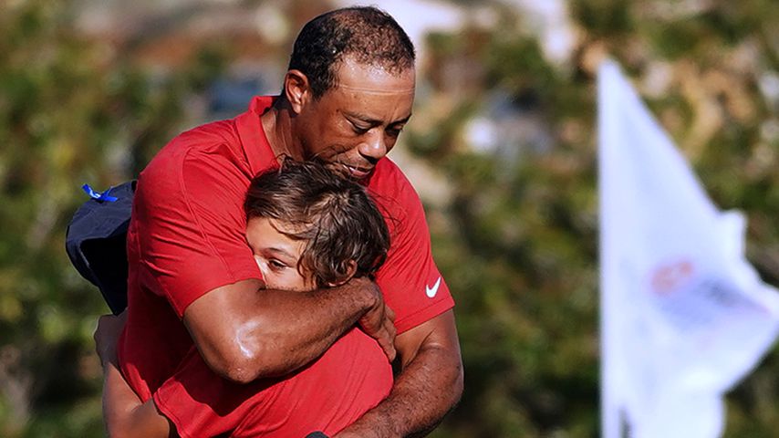 Tiger Woods mit seinem Sohn Charlie