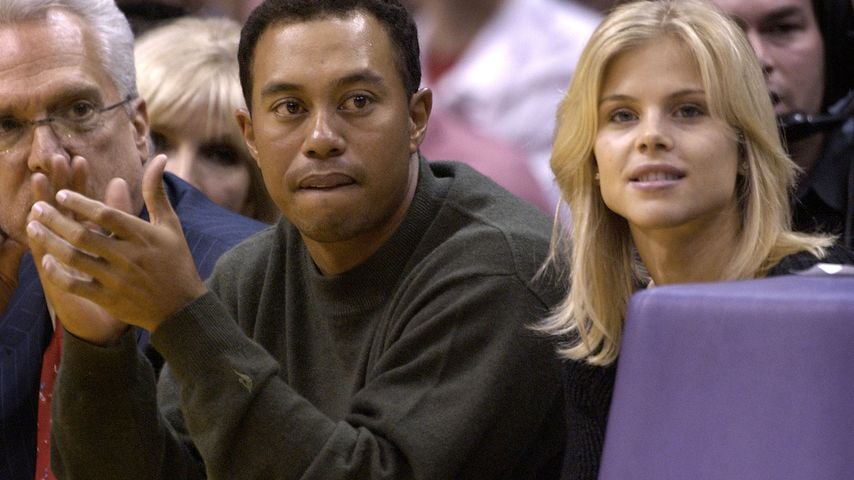 Tiger Woods und Elen Nordegren bei einem Lakers-Game in Los Angeles