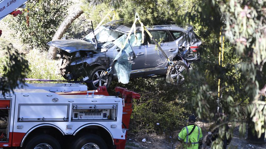 Tiger Woods' zerstörtes Auto