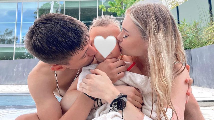 TikTok-Star Jasi mit ihrem Freund Kevin und ihrer Tochter Eleyna