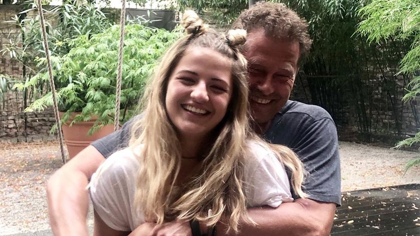 Til Schweiger mit seiner Tochter Emma im Juli 2019