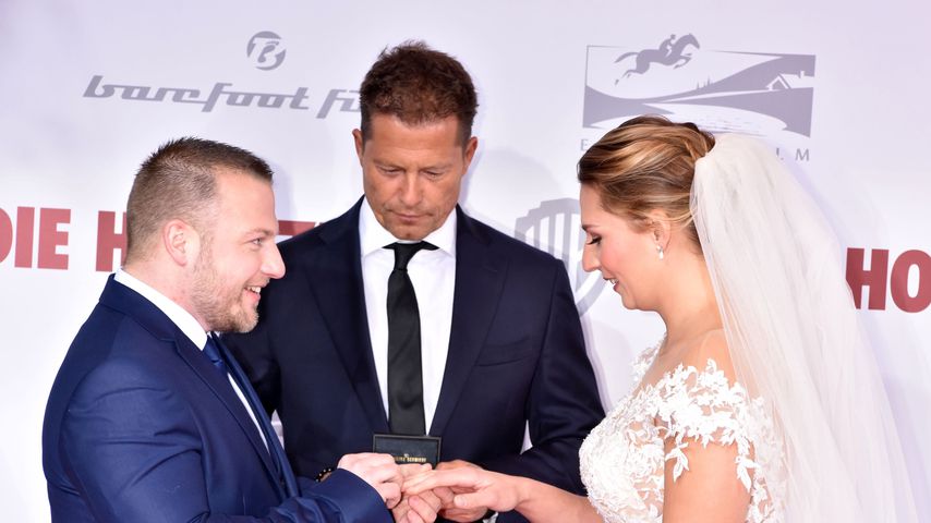 Til Schweiger und das Brautpaar bei der "Die Hochzeit"-Premiere, Januar 2020