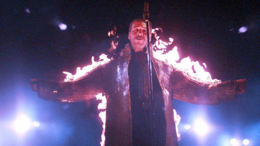 Till Lindemann bei einem Rammstein-Konzert in Schweden