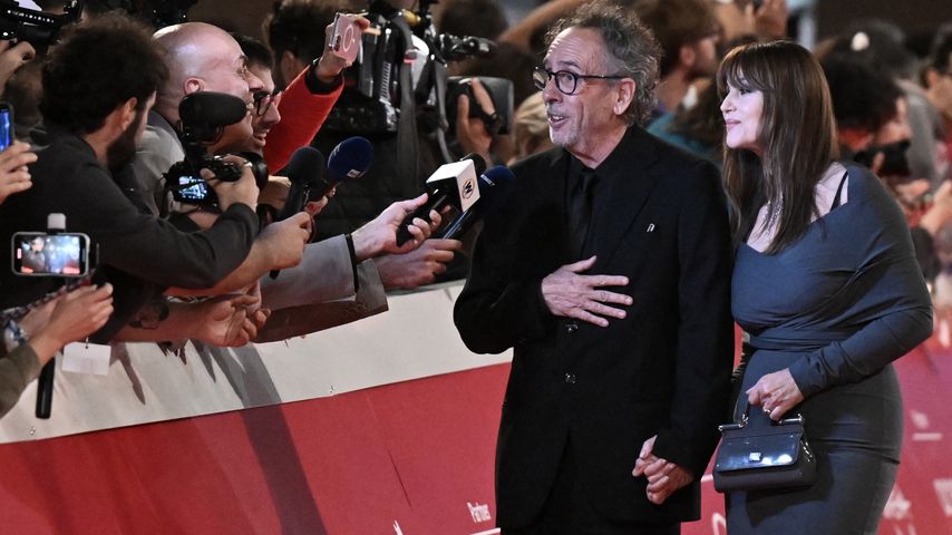 Tim Burton und Monica Bellucci auf dem Filmfestival in Rom 2023