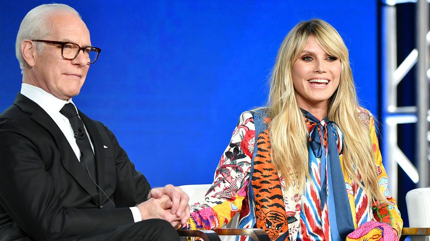 Tim Gunn und Heidi Klum bei einer Pressekonferenz zu "Making the Cut" im Januar 2020 in Pasadena