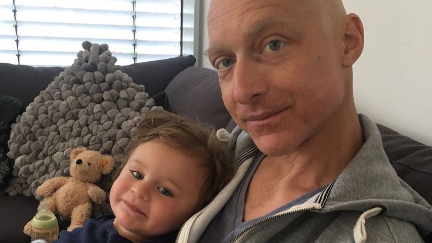 Tim Lobinger und sein Sohn Okkert im März 2017
