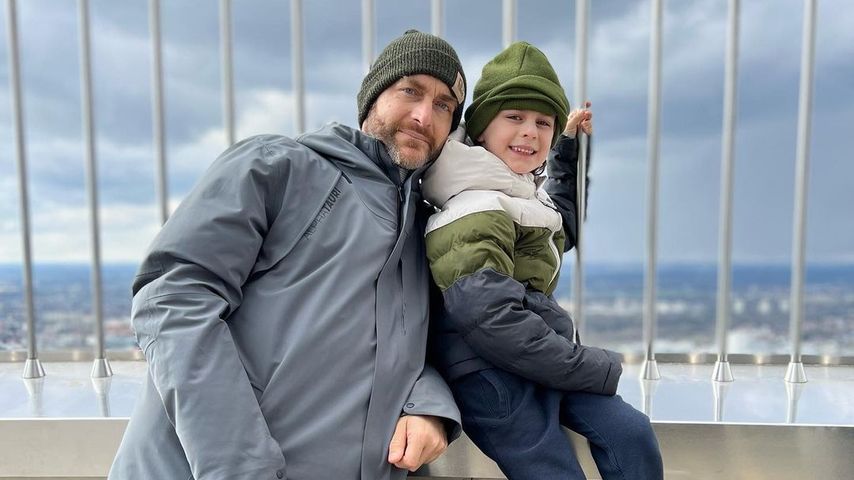 Tim Lobinger mit seinem Sohn Okkert