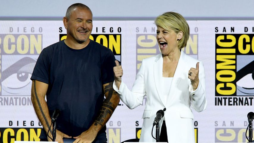 Tim Miller und Linda Hamilton auf der Comic-Con