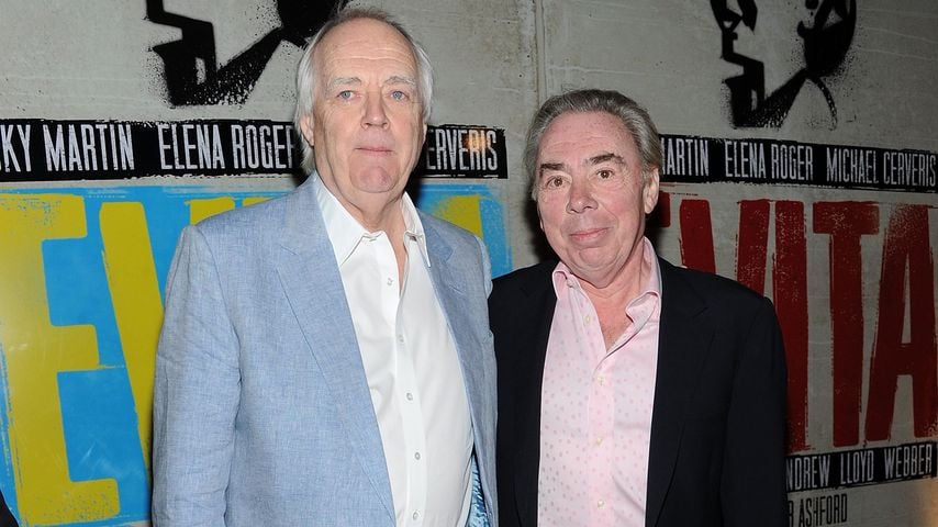 Tim Rice und Andrew Lloyd Webber bei der "Evita"-Premiere am 5. April 2012 im Marquis Theatre in New York