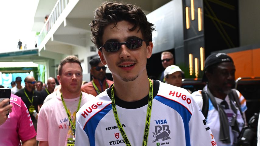Timothée Chalamet beim Formel-1-Grand-Prix in Miami, Mai 2025