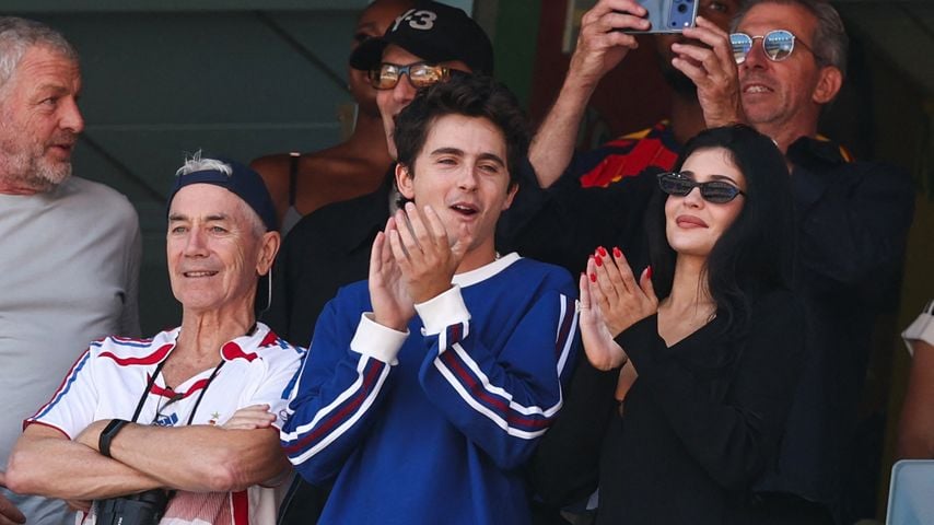 Timothée Chalamet und Kylie Jenner beim WM-Finale 2026 zwischen Spanien und Argentinien in East Rutherford