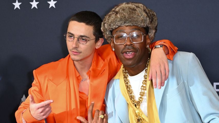 Bei der Premiere von "Marty Supreme" in New York: Timothée Chalamet und Tyler, The Creator