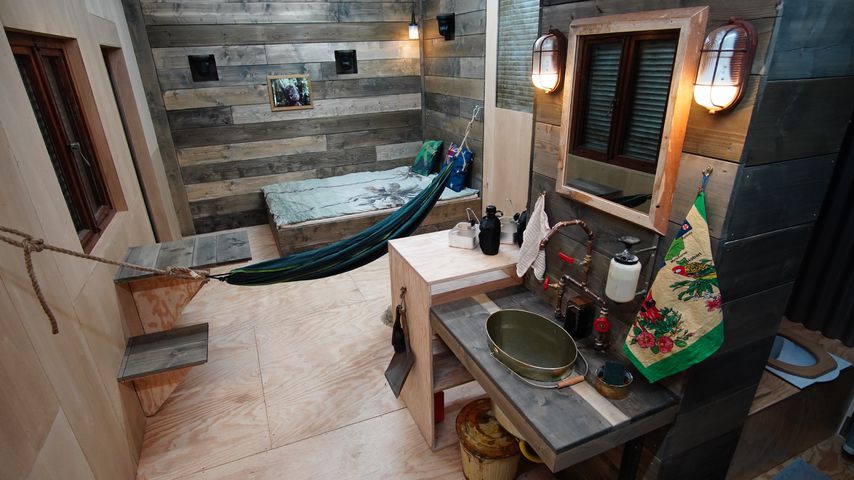Tiny House bei "Ich bin ein Star – Die große Dschungelshow" von innen