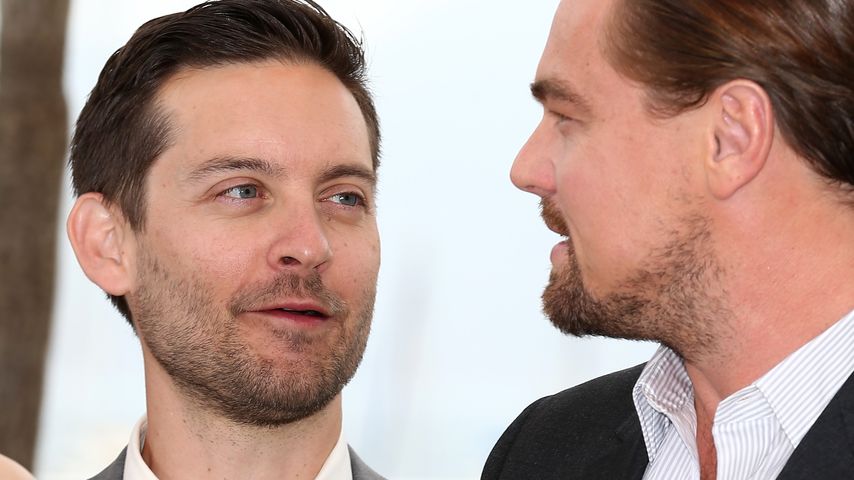 Tobey Maguire und Leonardo DiCaprio beim Photocall von "The Great Gatsby" im Cannes, Mai 2013