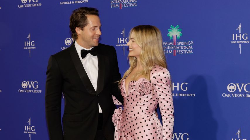 Tom Ackerley und Margot Robbie, Januar 2024