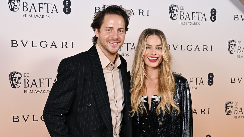 Tom Ackerley und Margot Robbie in London, Februar 2024