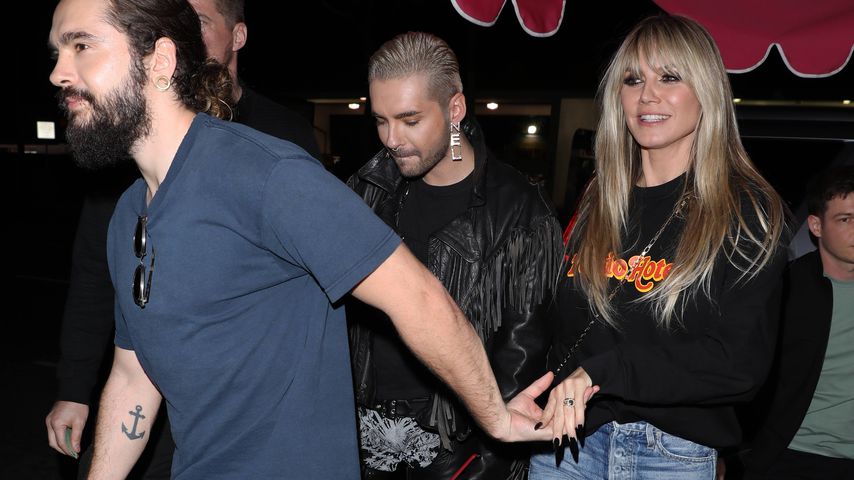 Größtes Groupie: Heidi Klum strahlt im Tokio-Hotel-Hoodie