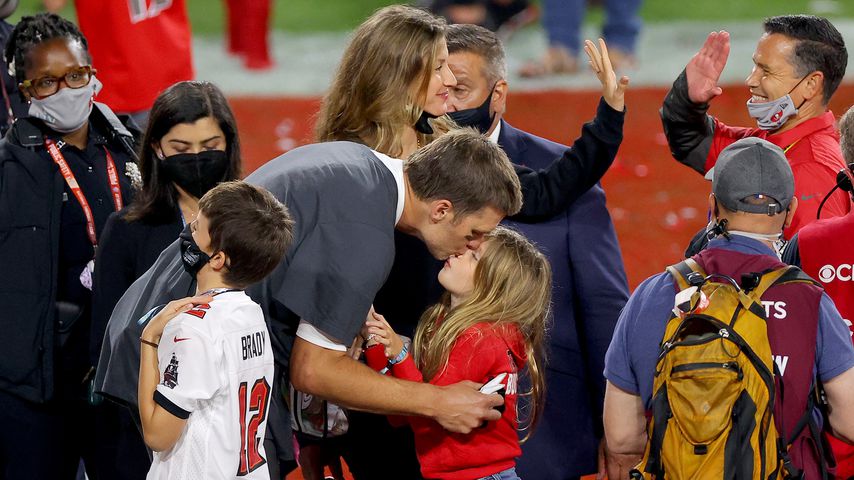 Tom Brady, Gisele Bündchen und ihre Kinder beim Super Bowl 2021