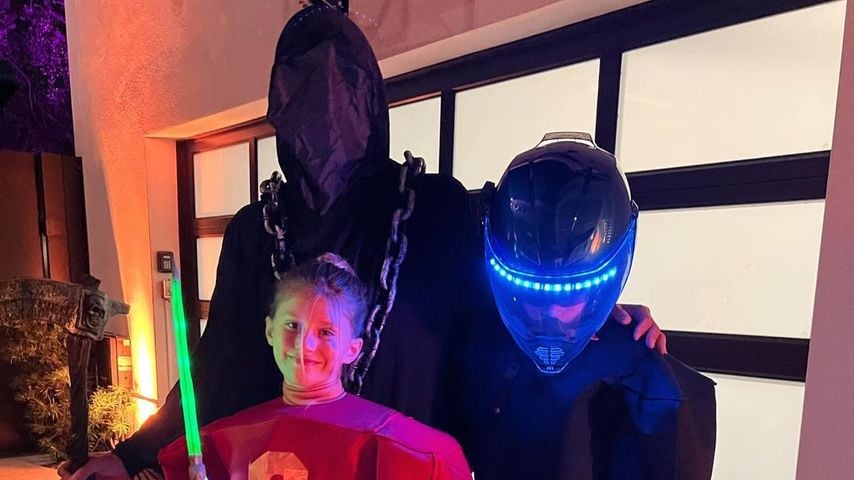 Tom Brady mit seinen Kindern an Halloween