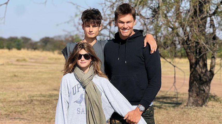 Tom Brady mit seiner Tochter und seinem Sohn