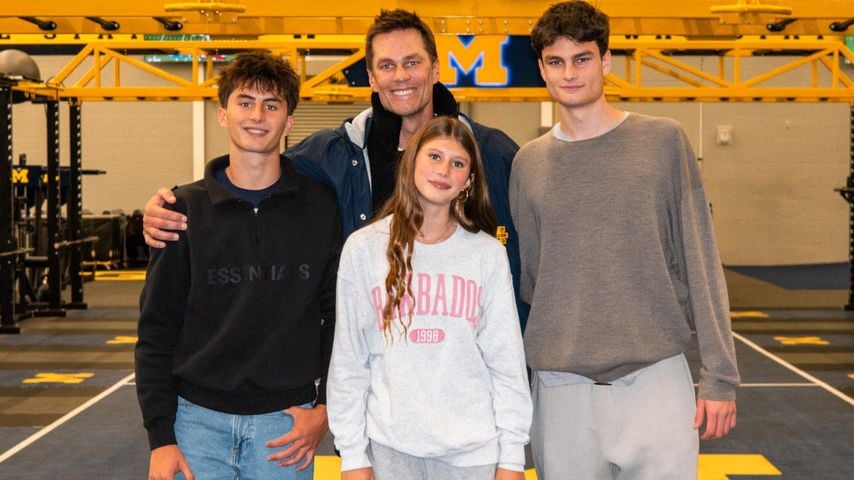 Tom Brady und seine Kinder Benjamin, Vivian und Jack