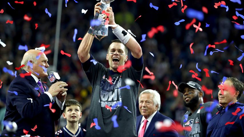 Tom Brady und die New England Patriots beim 51. Super Bowl in Houston, Texas