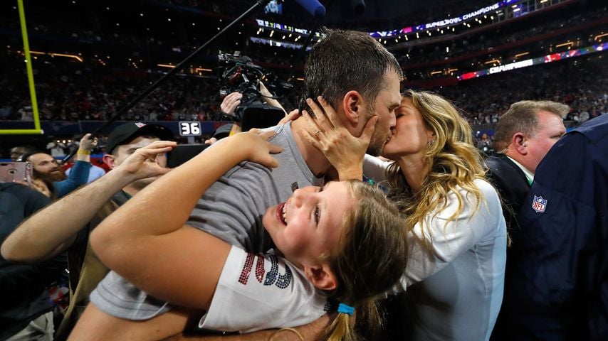 Tom Brady und Gisele Bündchen mit ihrer Tochter, Februar 2019
