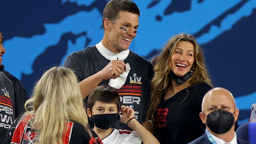 Tom Brady und Gisele Bündchen beim Super Bowl