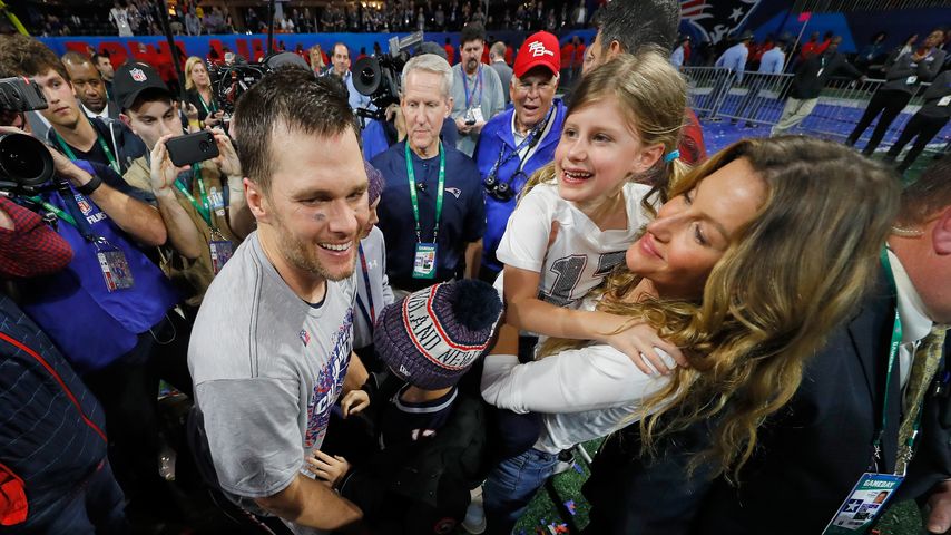 Tom Brady und Gisele Bündchen mit ihren Kindern Benjamin und Vivian, Februar 2019