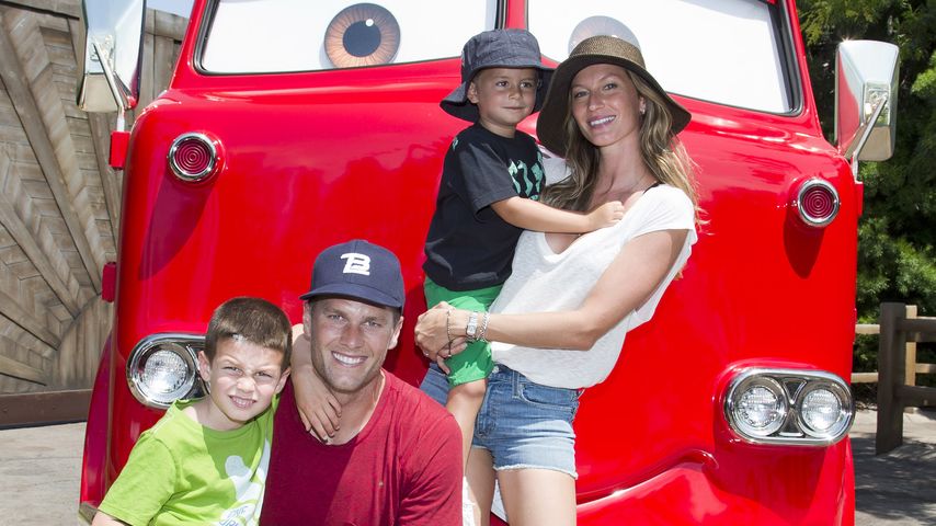 Tom Brady und Gisele Bündchen sowie ihre Kinder im Juli 2013