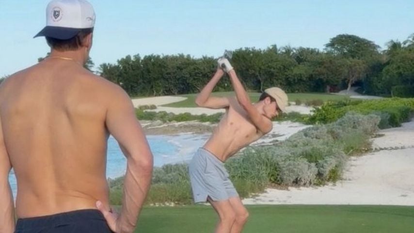 Tom Brady und Sohn Jack urlauben auf den Bahamas