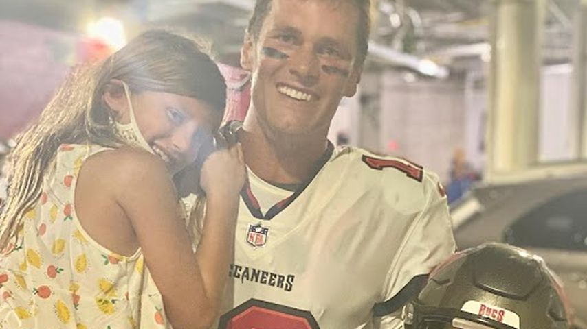 Tom Brady mit seinen Kindern Vivian und Benjamin