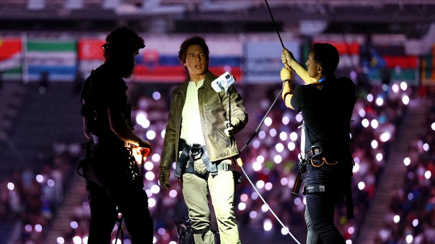 Tom Cruise beim Stunt im Stade de France, Olympia, August 2024