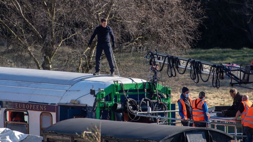 Tom Cruise am Set von "Mission Impossible 7", April 2021