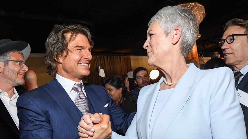 Tom Cruise und Jamie Lee Curtis bei einer Oscar-Nominierten-Party in Beverly Hills im Februar 2023